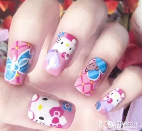 动漫美甲图片，梦幻世界与真挚友情的指尖绽放